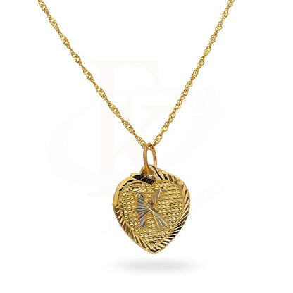 Gold Necklace (Chain With Alphabet Pendant) 22Kt - Fkjnkl1847 K Necklaces
