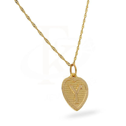 Gold Necklace (Chain With Alphabet Pendant) 22Kt - Fkjnkl1847 Necklaces