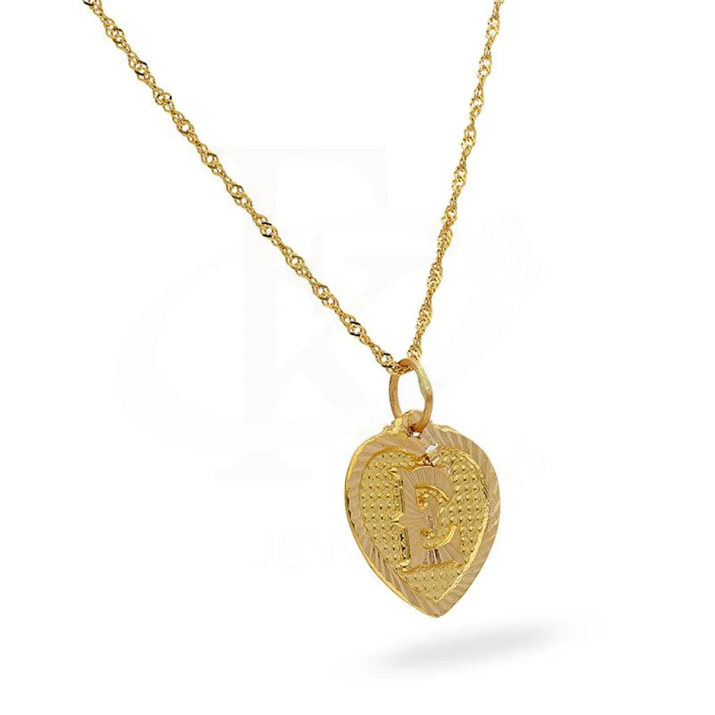 Gold Necklace (Chain With Alphabet Pendant) 22Kt - Fkjnkl1847 Necklaces