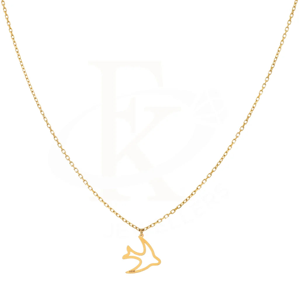Gold Necklace (Chain With Bird Pendant) 21Kt - Fkjnkl21Km8697 Necklaces
