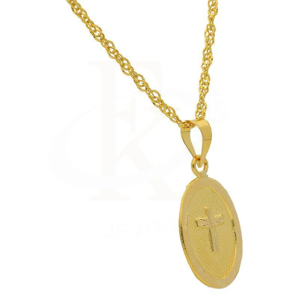 Gold Necklace (Chain With Cross Pendant) 18Kt - Fkjnkl1198 Necklaces
