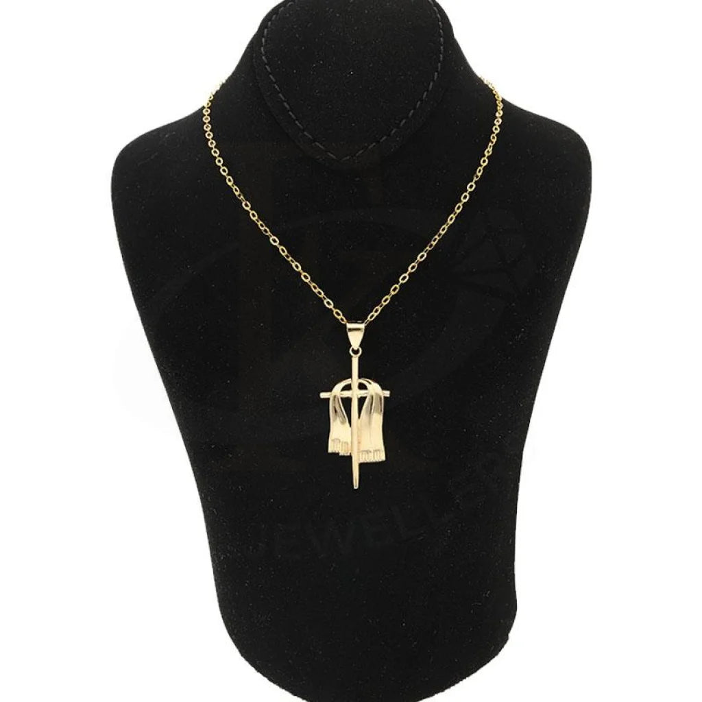 Gold Necklace (Chain With Cross Pendant) 18Kt - Fkjnkl1223 Necklaces