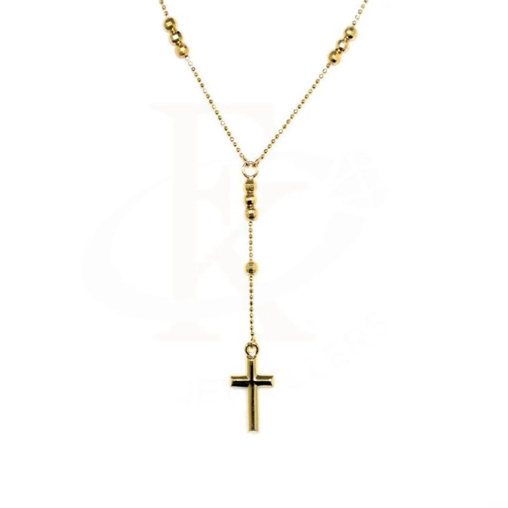 Gold Necklace (Chain With Cross Pendant) 18Kt - Fkjnkl1490 Necklaces