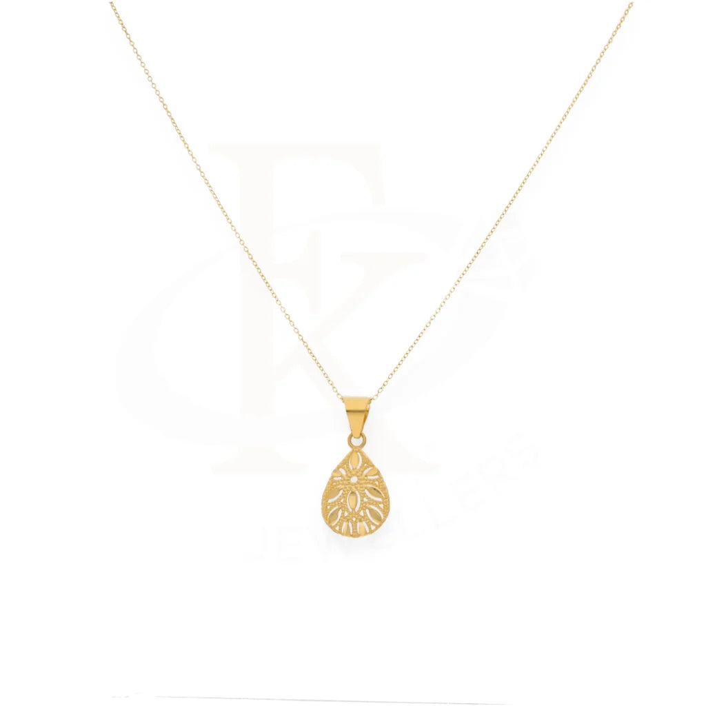 Gold Necklace (Chain With Drop Pendant) 21Kt - Fkjnkl21Km8216 Necklaces