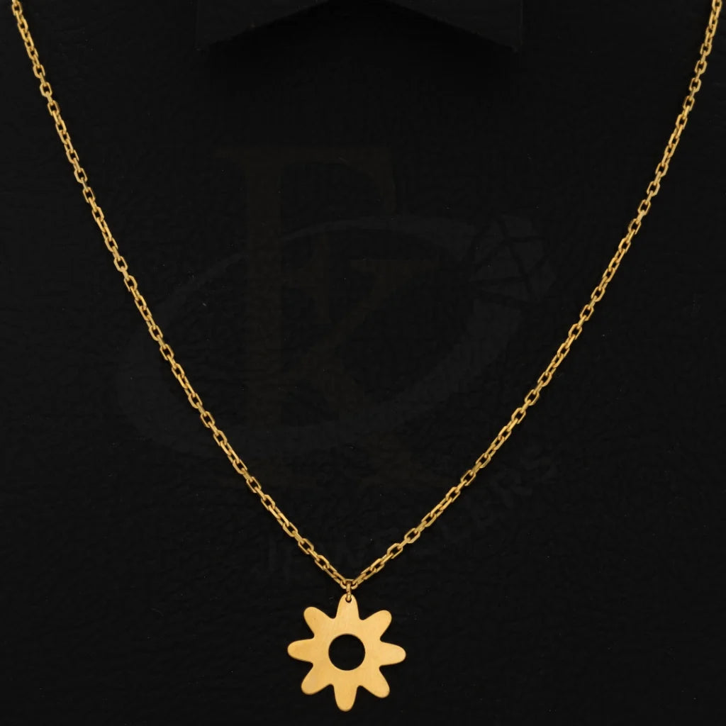 Gold Necklace (Chain With Flower Pendant) 21Kt - Fkjnkl21Km8698 Necklaces