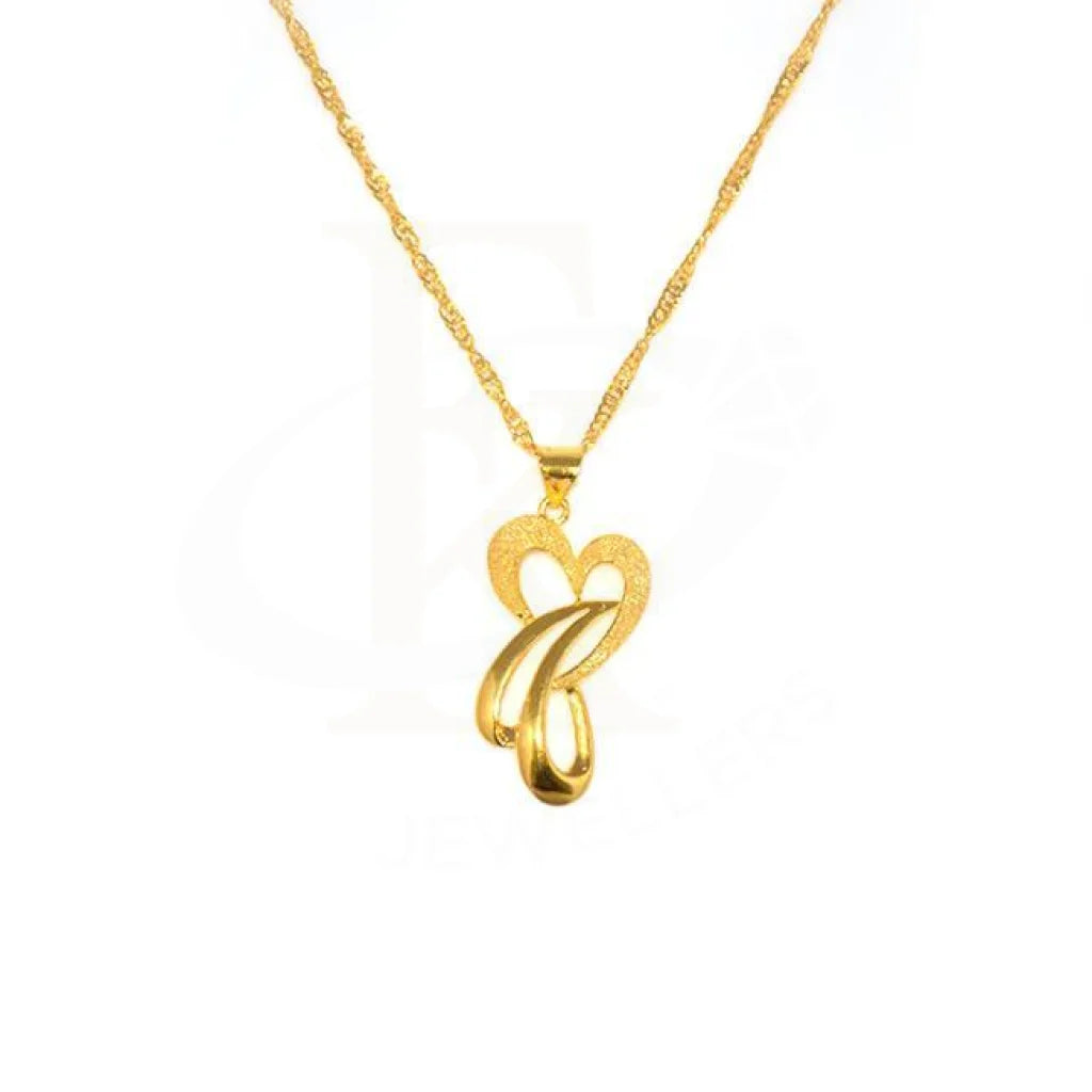Gold Necklace (Chain With Heart Pendant) 18Kt - Fkjnkl1228 Necklaces