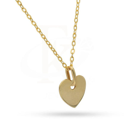 Gold Necklace (Chain With Heart Pendant) 18Kt - Fkjnkl1489 Necklaces