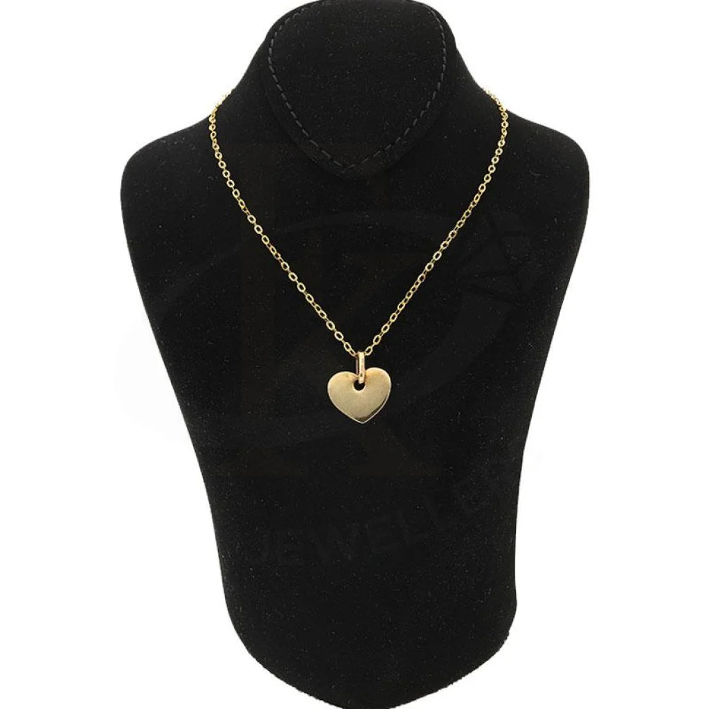 Gold Necklace (Chain With Heart Pendant) 18Kt - Fkjnkl1489 Necklaces