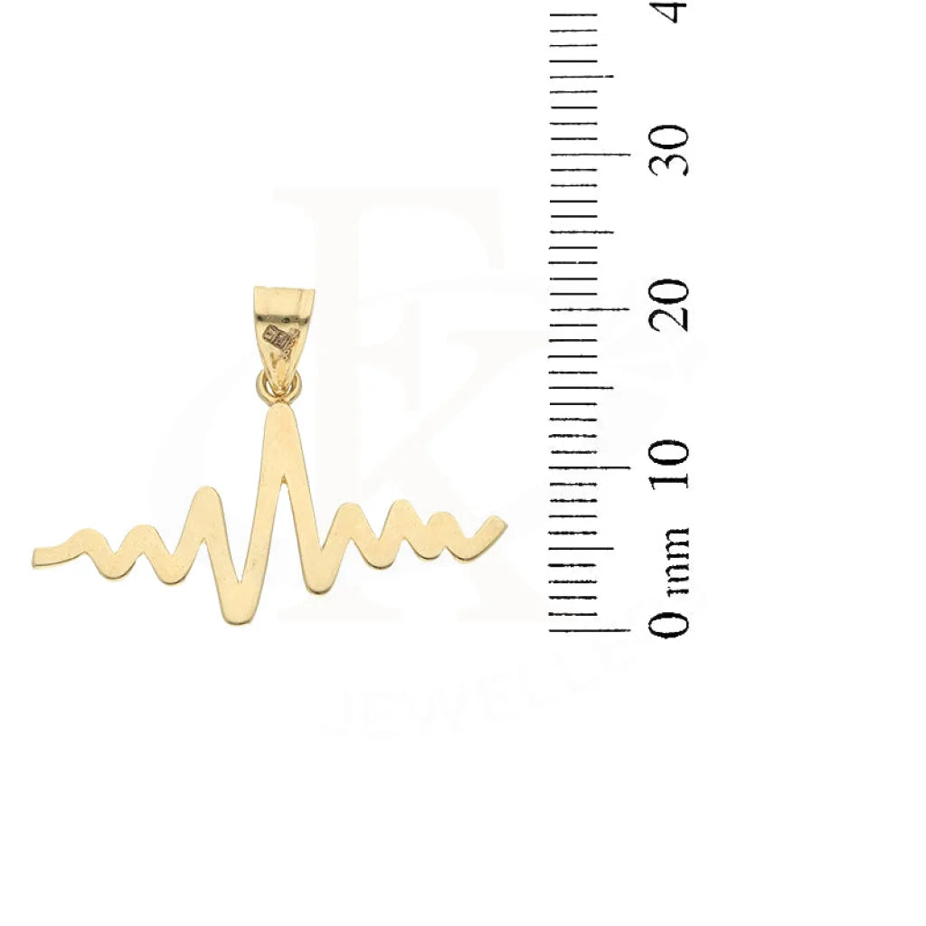 Gold Necklace (Chain With Heartbeat Pendant) 18Kt - Fkjnkl18K5225 Necklaces