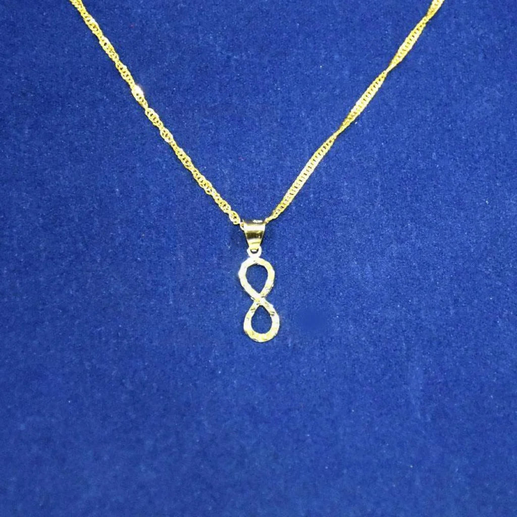 Gold Necklace (Chain With Infinity Pendant) 18Kt - Fkjnkl1226 Necklaces