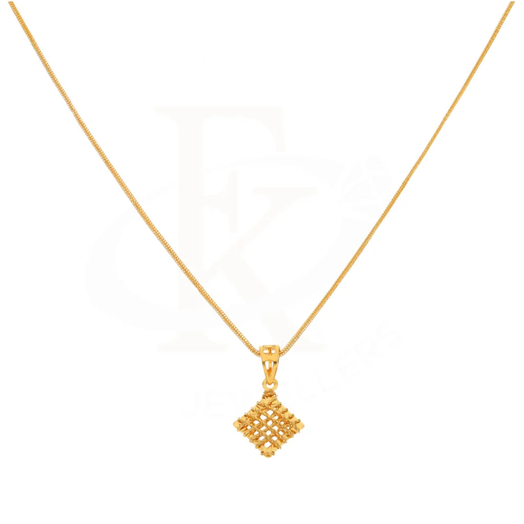 Gold Necklace (Chain With Kuber Box Pendant) 21Kt - Fkjnkl21Km8425 Necklaces