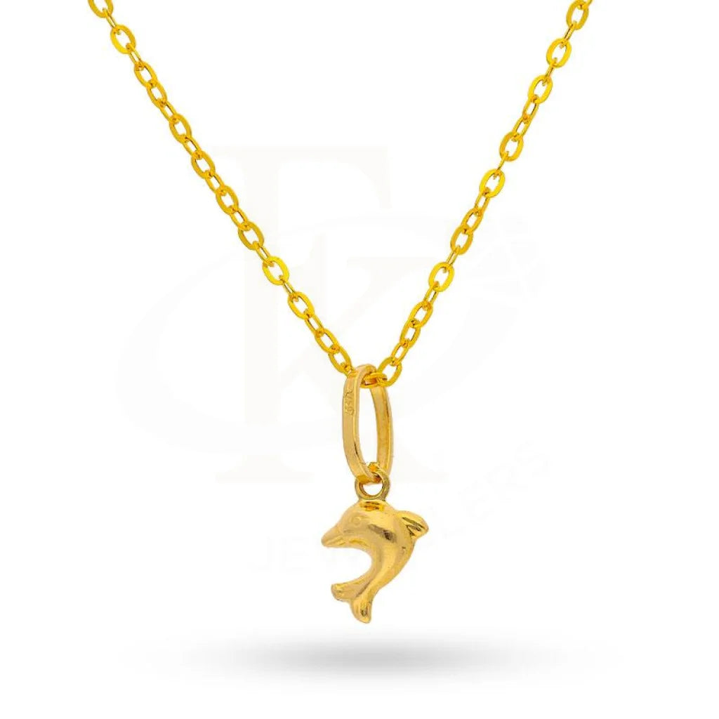 Gold Necklace (Chain With Pendant) 18Kt - Fkjnkl1169 Necklaces