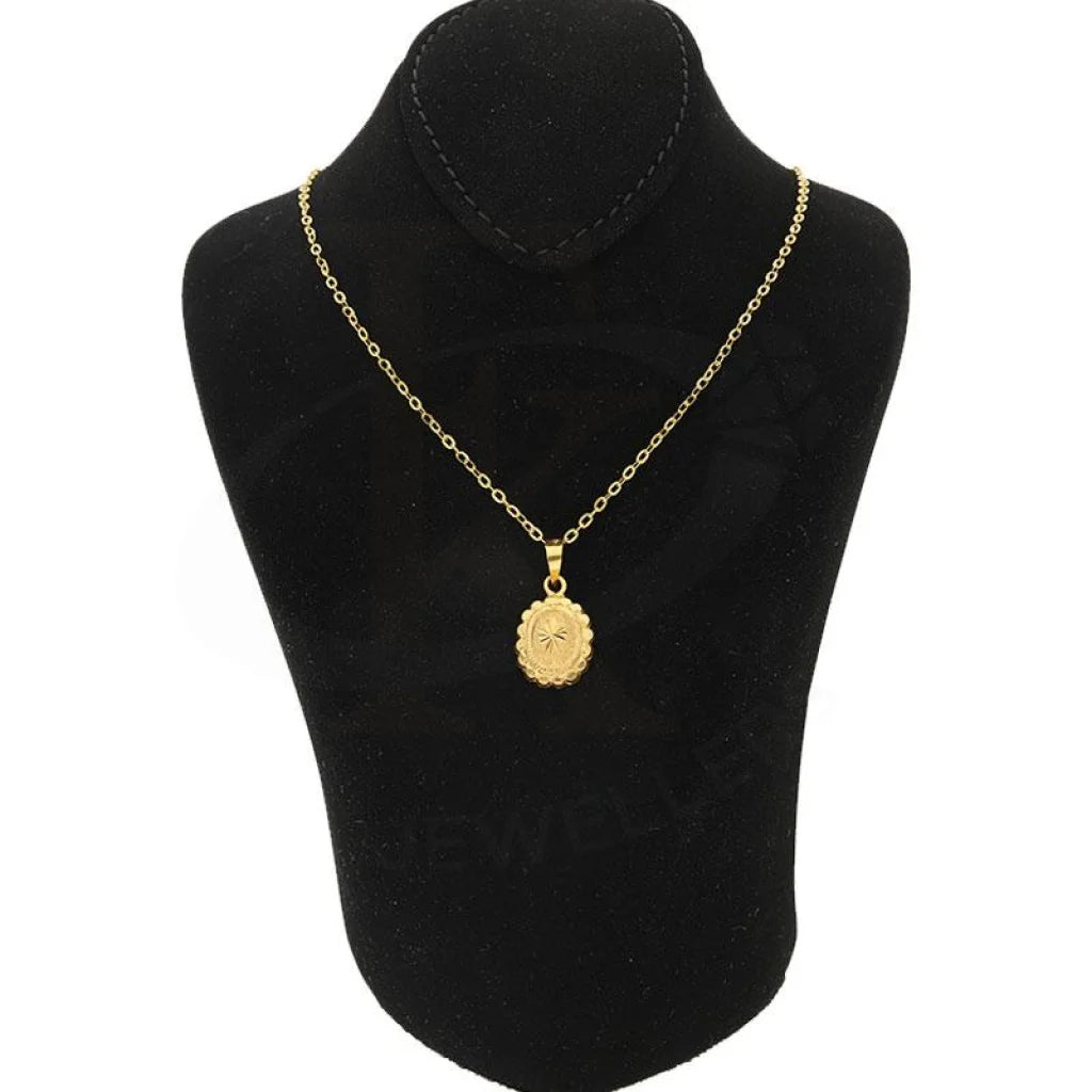 Gold Necklace (Chain With Pendant) 18Kt - Fkjnkl1213 Necklaces