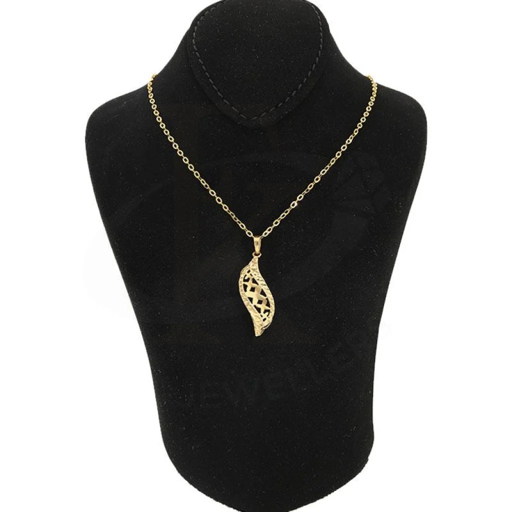 Gold Necklace (Chain With Pendant) 18Kt - Fkjnkl1474 Necklaces