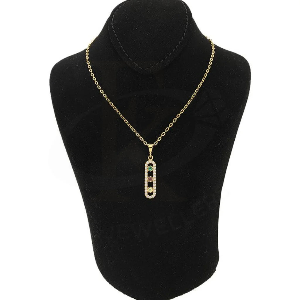 Gold Necklace (Chain With Pendant) 18Kt - Fkjnkl1505 Necklaces