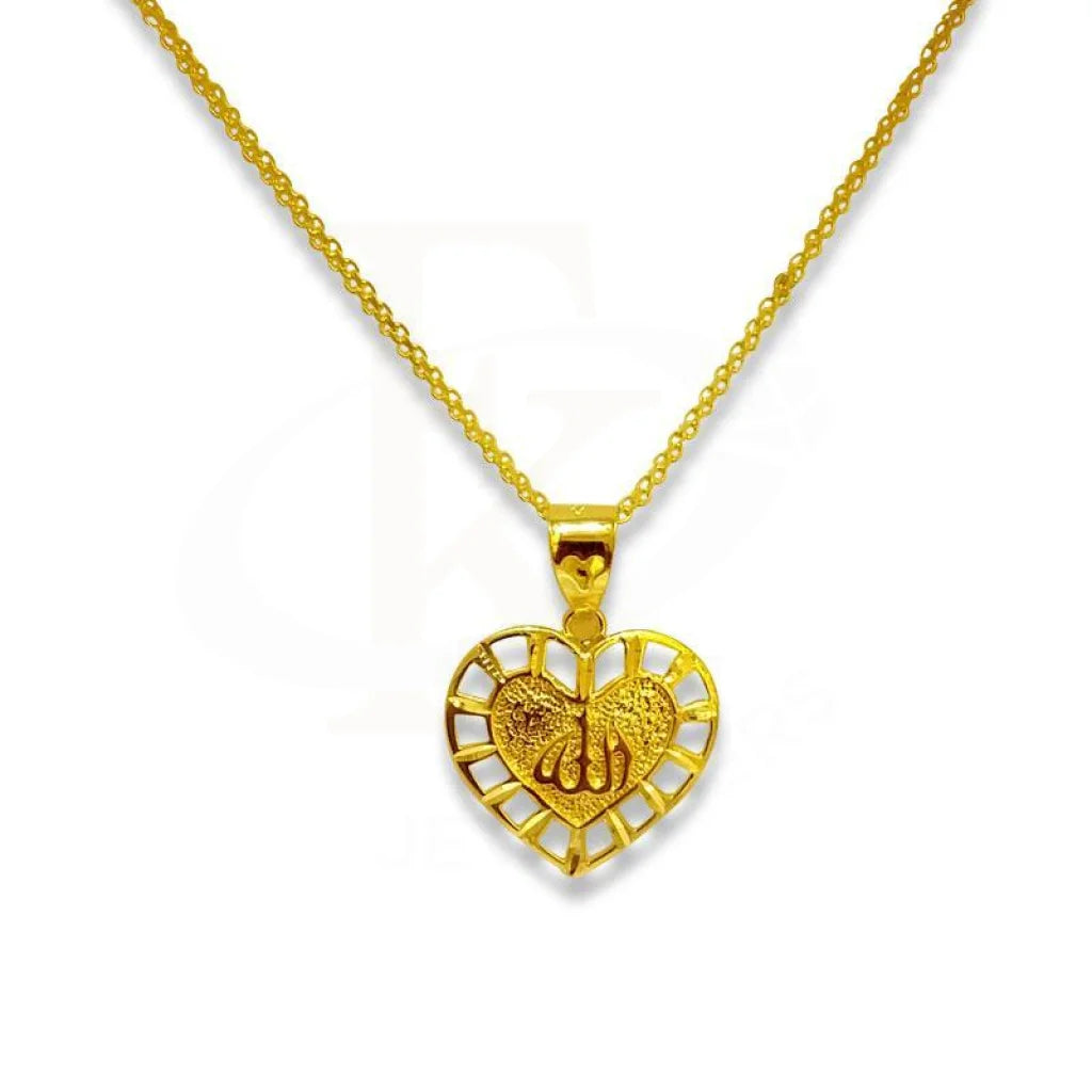 Gold Necklace (Chain With Pendant Allah) 18Kt - Fkjnkl1212 Necklaces