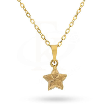 Gold Necklace (Chain With Star Pendant) 18Kt - Fkjnkl1481 Necklaces