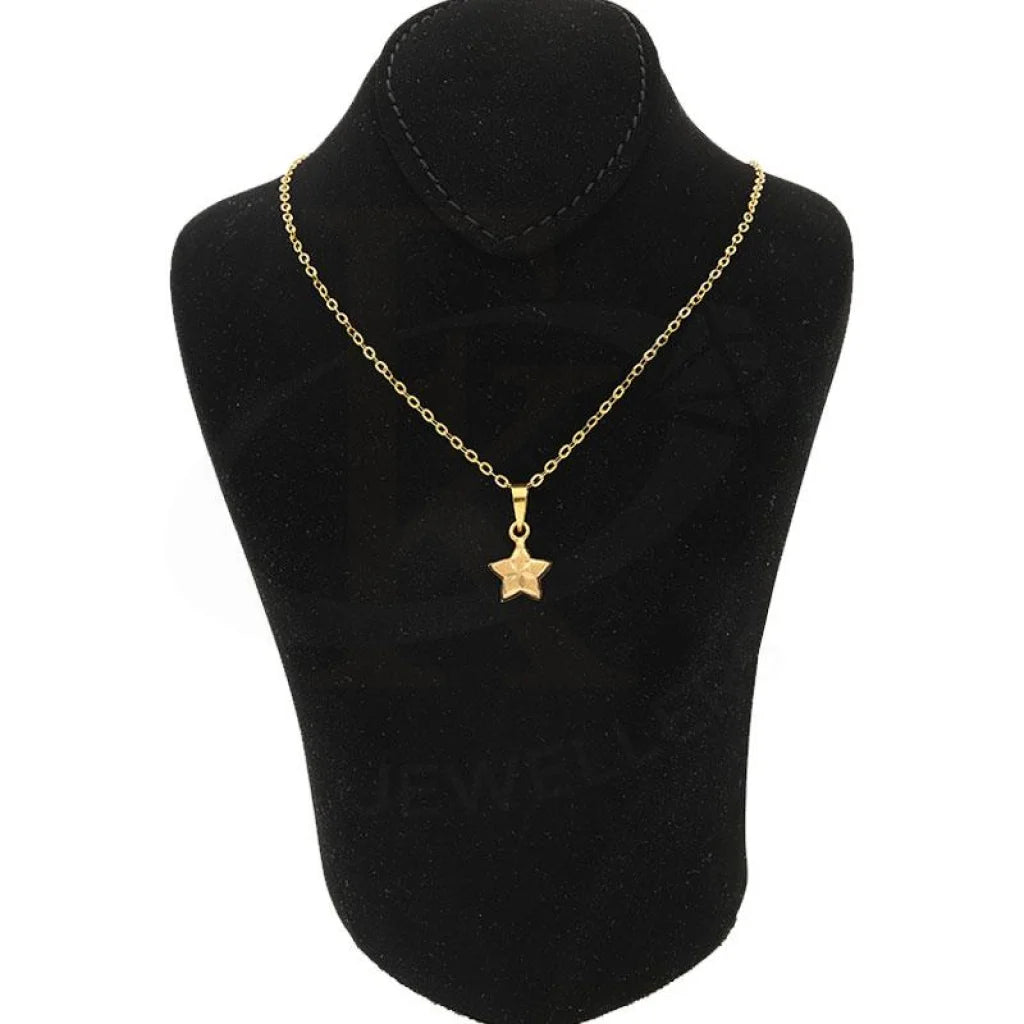 Gold Necklace (Chain With Star Pendant) 18Kt - Fkjnkl1481 Necklaces