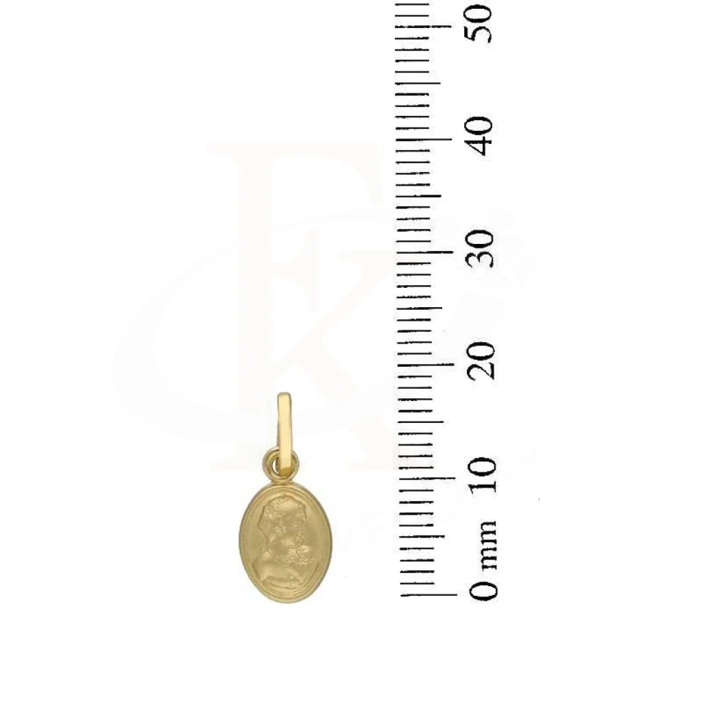 Gold Oval Shaped Pendant Set (Necklace And Earrings) 18Kt - Fkjnklst18K2363 Sets