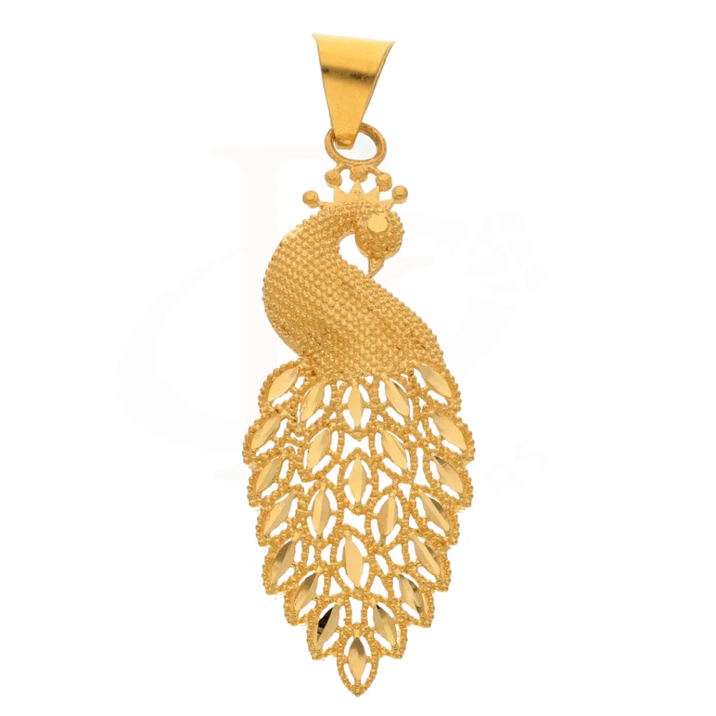 Gold Peacock Style Pendant 21Kt - Fkjpnd21Km8515 Pendants