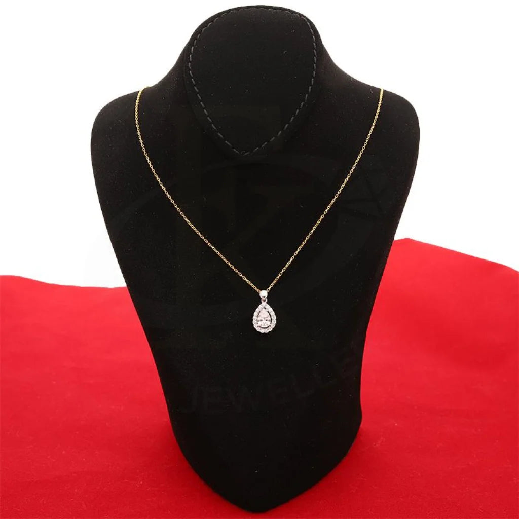 Gold Pear Shaped Solitaire Necklace 21Kt - Fkjnkl21K2387 Necklaces