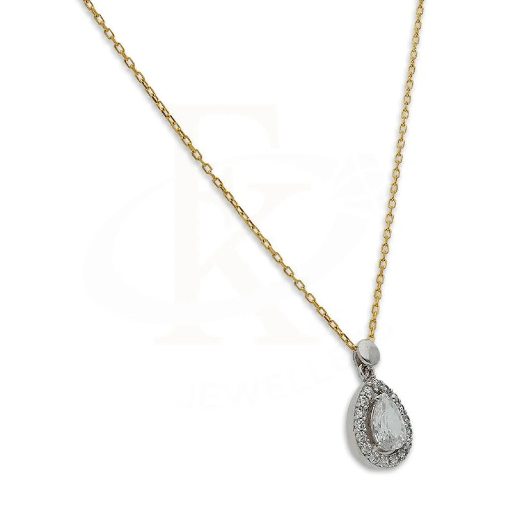 Gold Pear Shaped Solitaire Necklace 21Kt - Fkjnkl21K2387 Necklaces