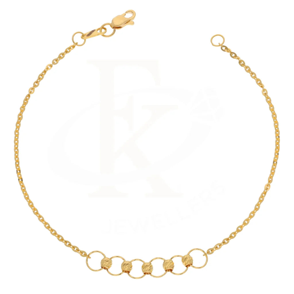 Gold Round Circle Bracelet 21Kt - Fkjbrl21Km8360 Bracelets