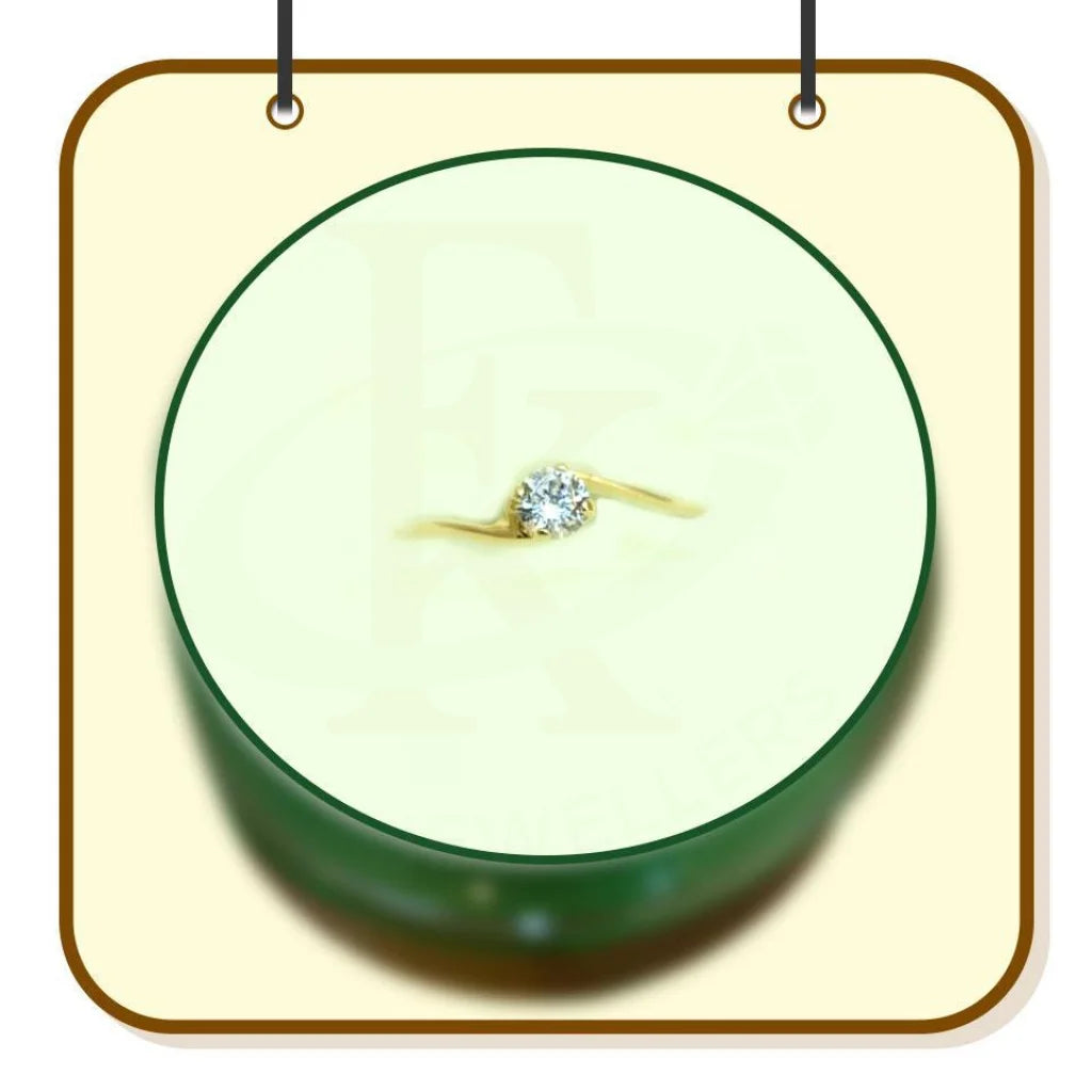 Gold Solitaire Ring 18Kt - Fkjrn1296 Rings
