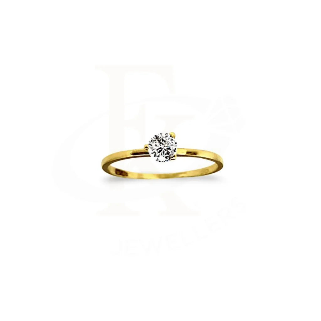Gold Solitaire Ring 18Kt - Fkjrn1318 Rings