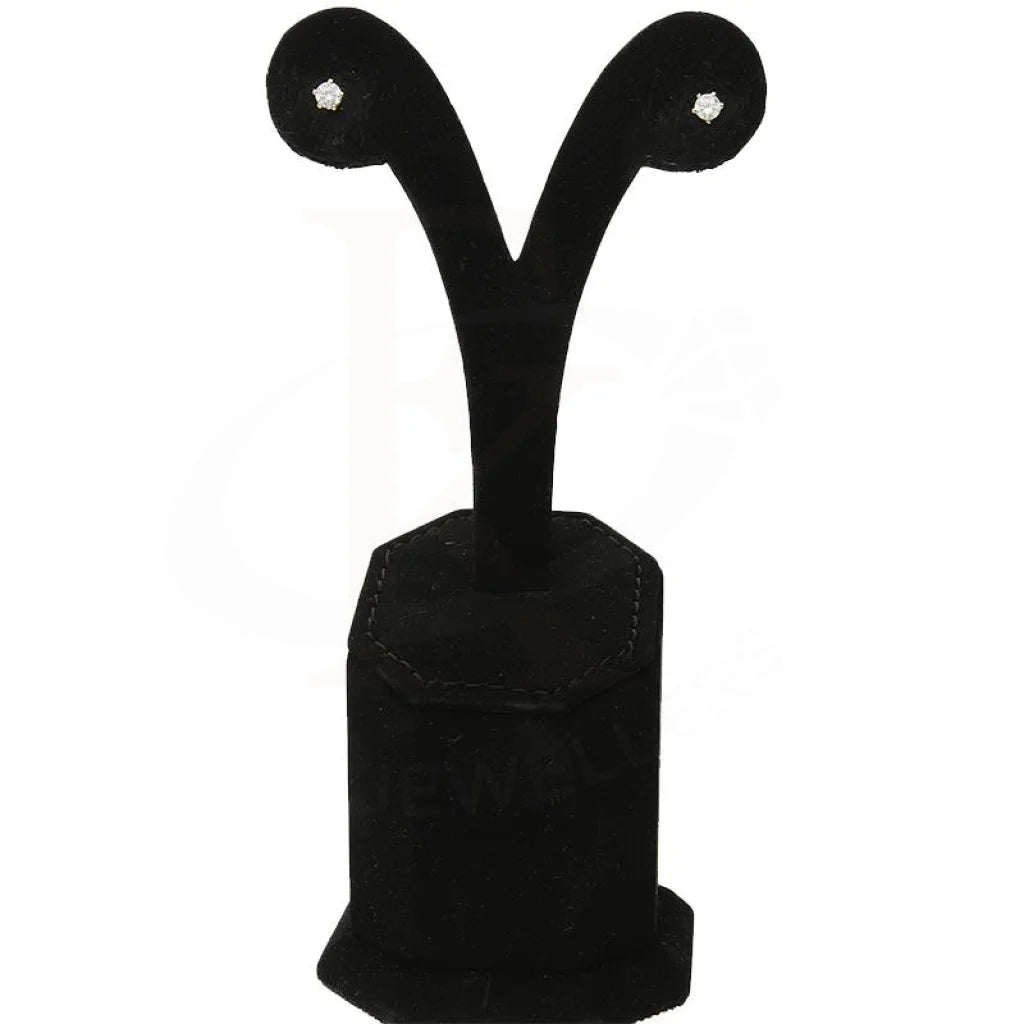 Gold Solitaire Stud Earrings 18Kt - Fkjern1408