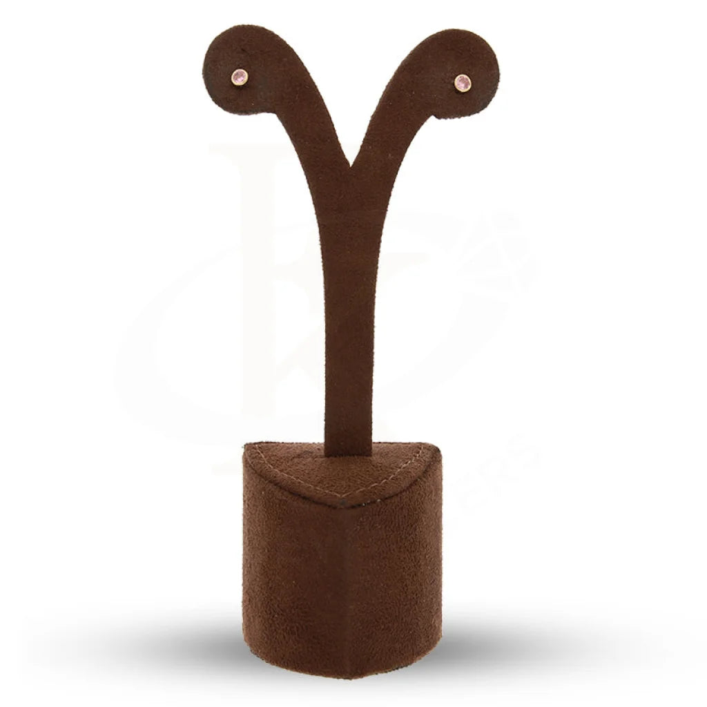 Gold Solitaire Stud Earrings 18Kt - Fkjern18K2793