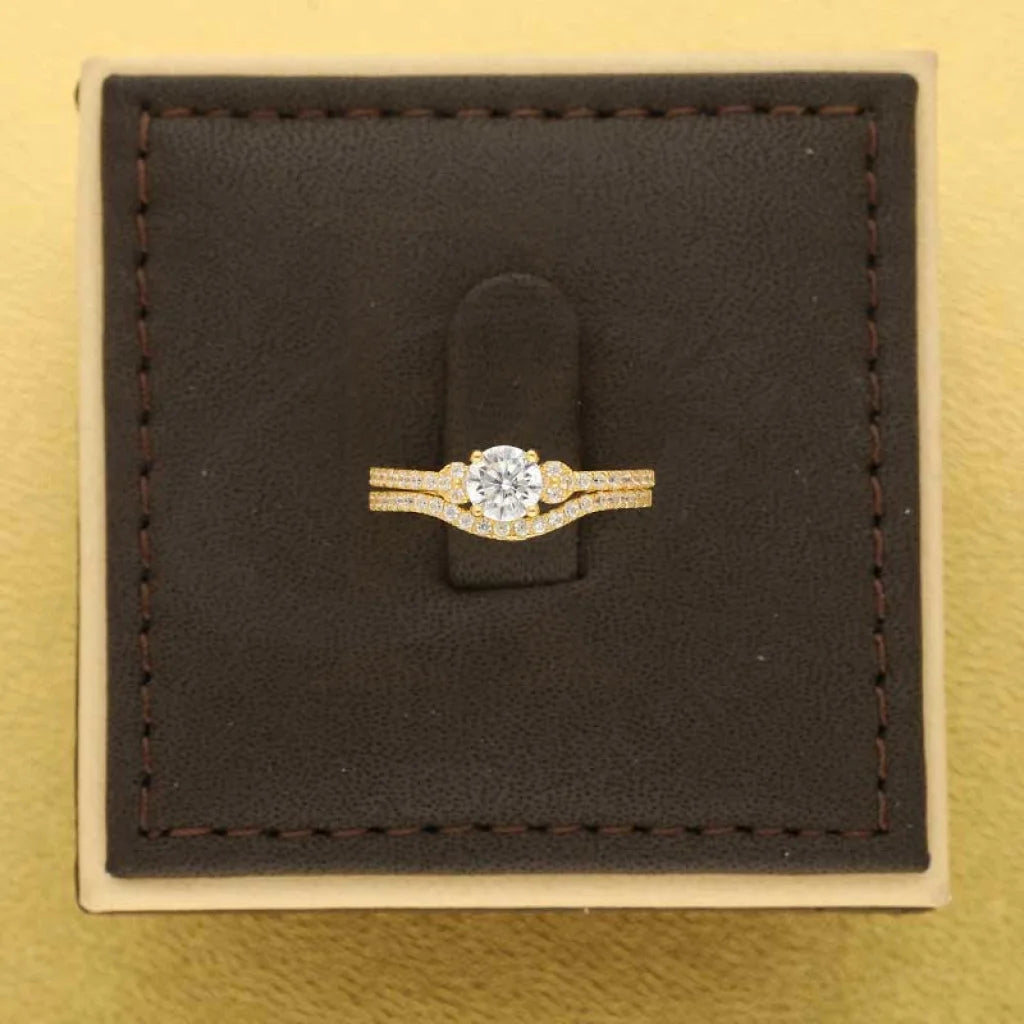 Gold Solitaire Twins Ring 18Kt - Fkjrn18K3436 Rings