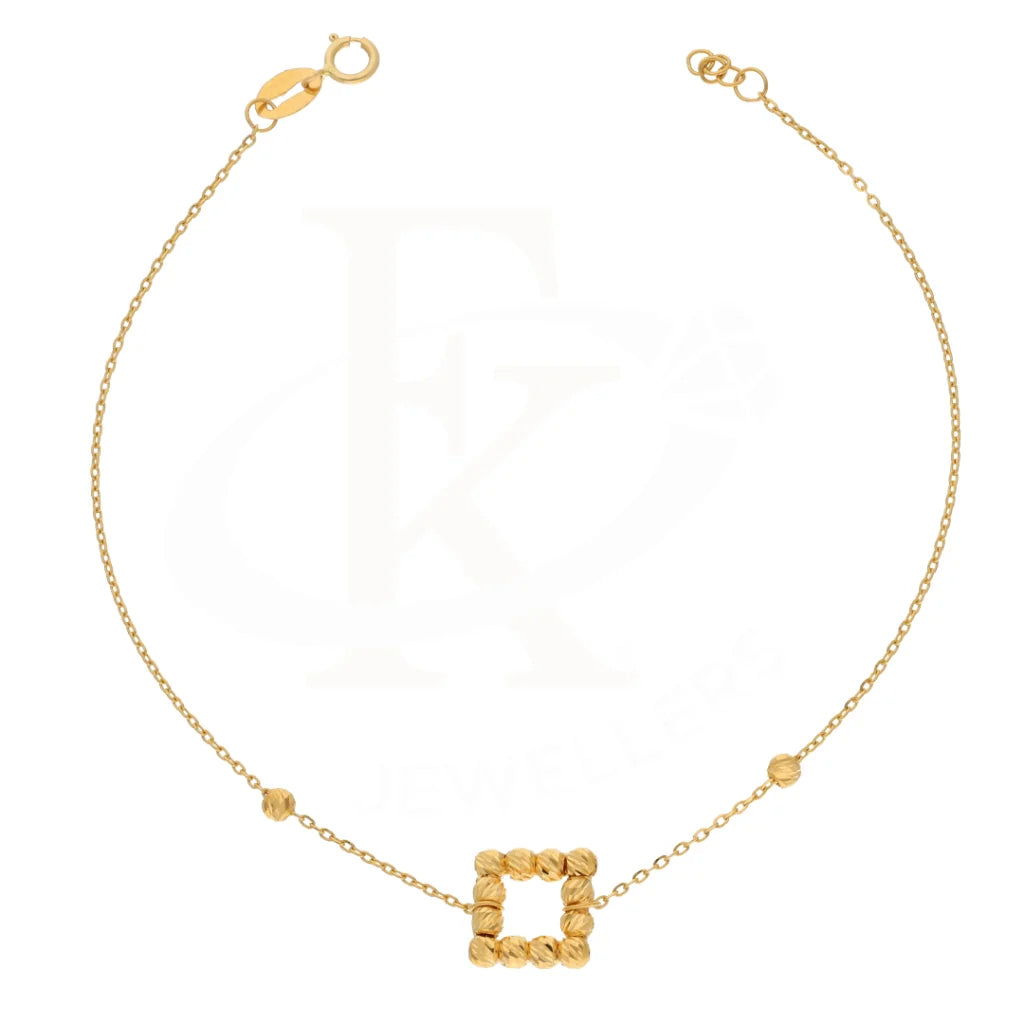 Gold Square Frame Bracelet 21Kt - Fkjbrl21Km8362 Bracelets