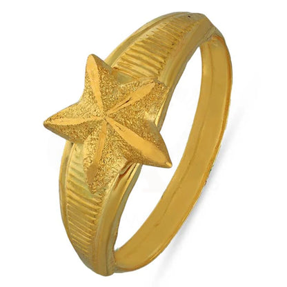 Gold Star Ring 18Kt - Fkjrn1271 Rings