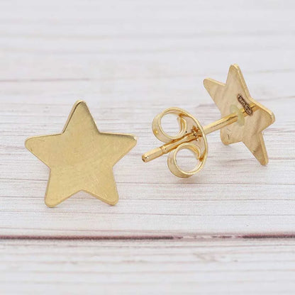 Gold Star Stud Earrings 18Kt - Fkjern18K2778