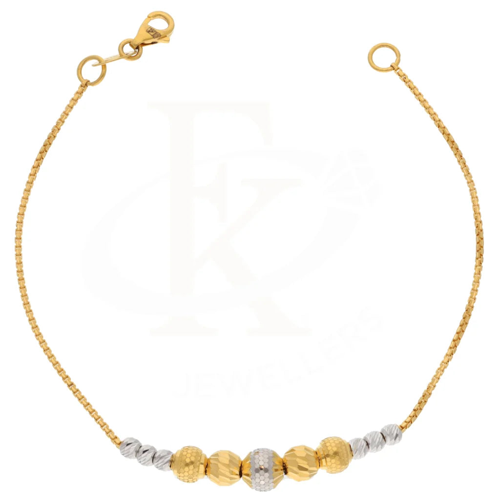 Gold Stone Studded Bracelet 21Kt - Fkjbrl21Km8694 Bracelets