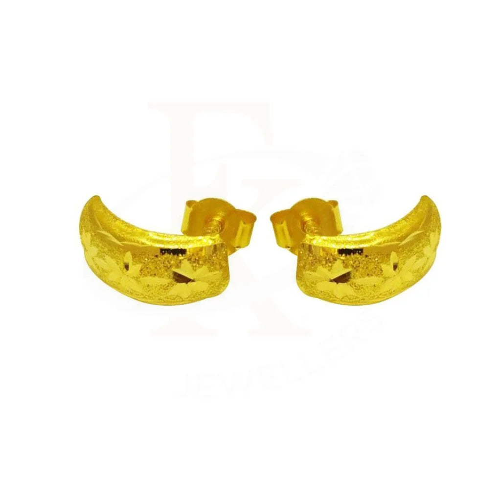 Gold Stud Earrings 18Kt - Fkjern1384