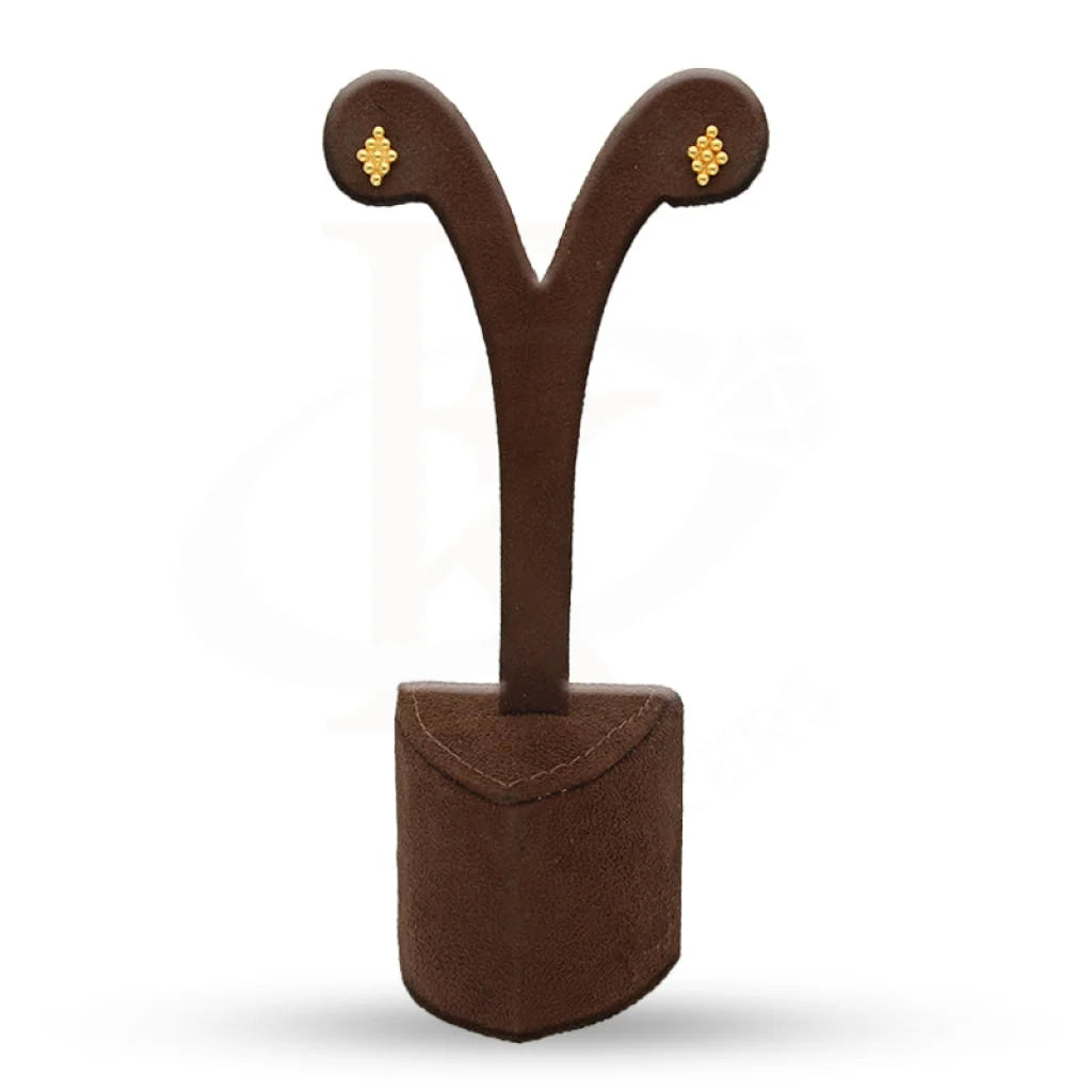 Gold Stud Earrings 21Kt - Fkjern21Km1001