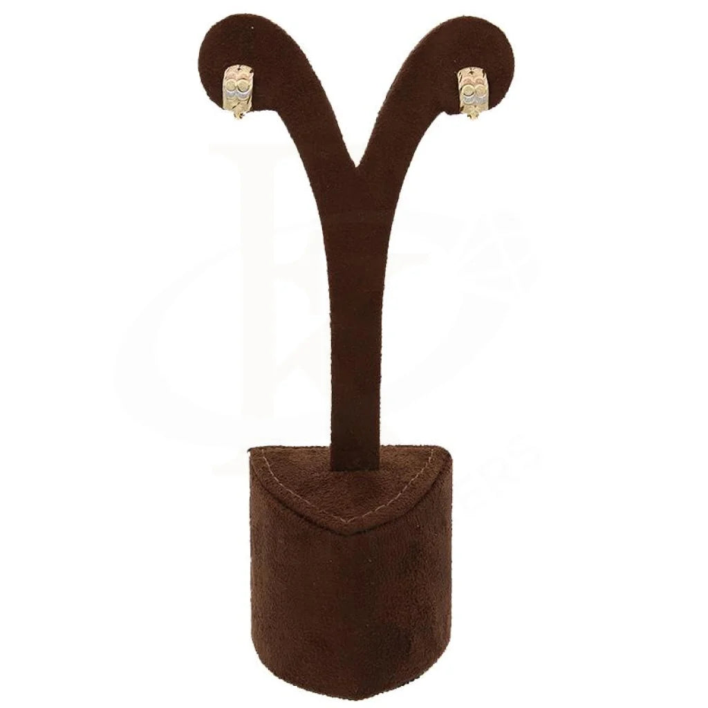 Gold Tri-Tone Clip Earrings 18Kt - Fkjern18K2406