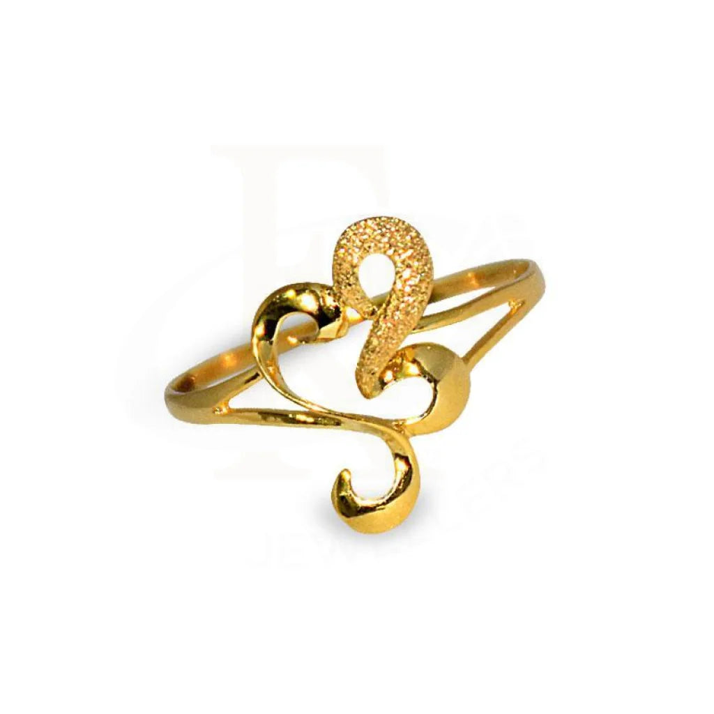 Gold Twisted Heart Ring 18Kt - Fkjrn1307 Rings