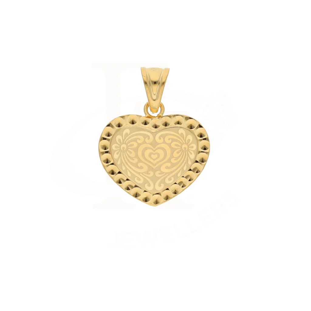 Gold Vintage Deisgn In Heart Pendant 21Kt - Fkjpnd21Km8533 Pendants