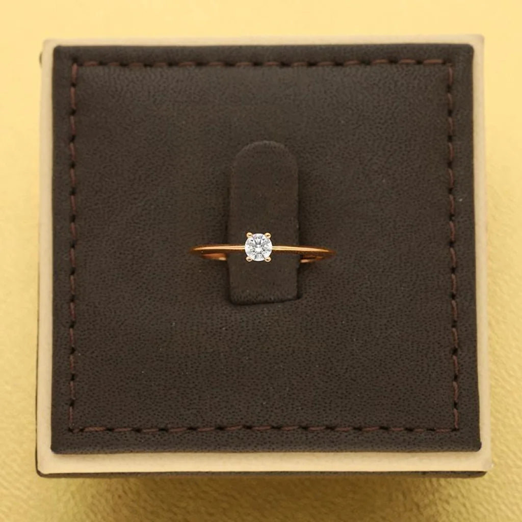 Rose Gold Solitaire Ring 18Kt - Fkjrn18K3371 Rings