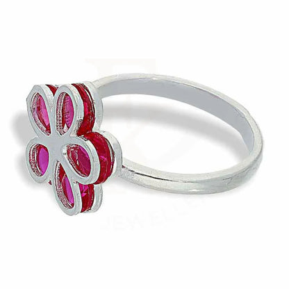 Italian Silver 925 Flower With Pink Stones Ring - Fkjrnsl2120 Rings