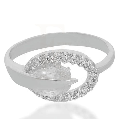 Italian Silver 925 Oval Shaped Solitaire Ring - Fkjrnsl2168 Rings