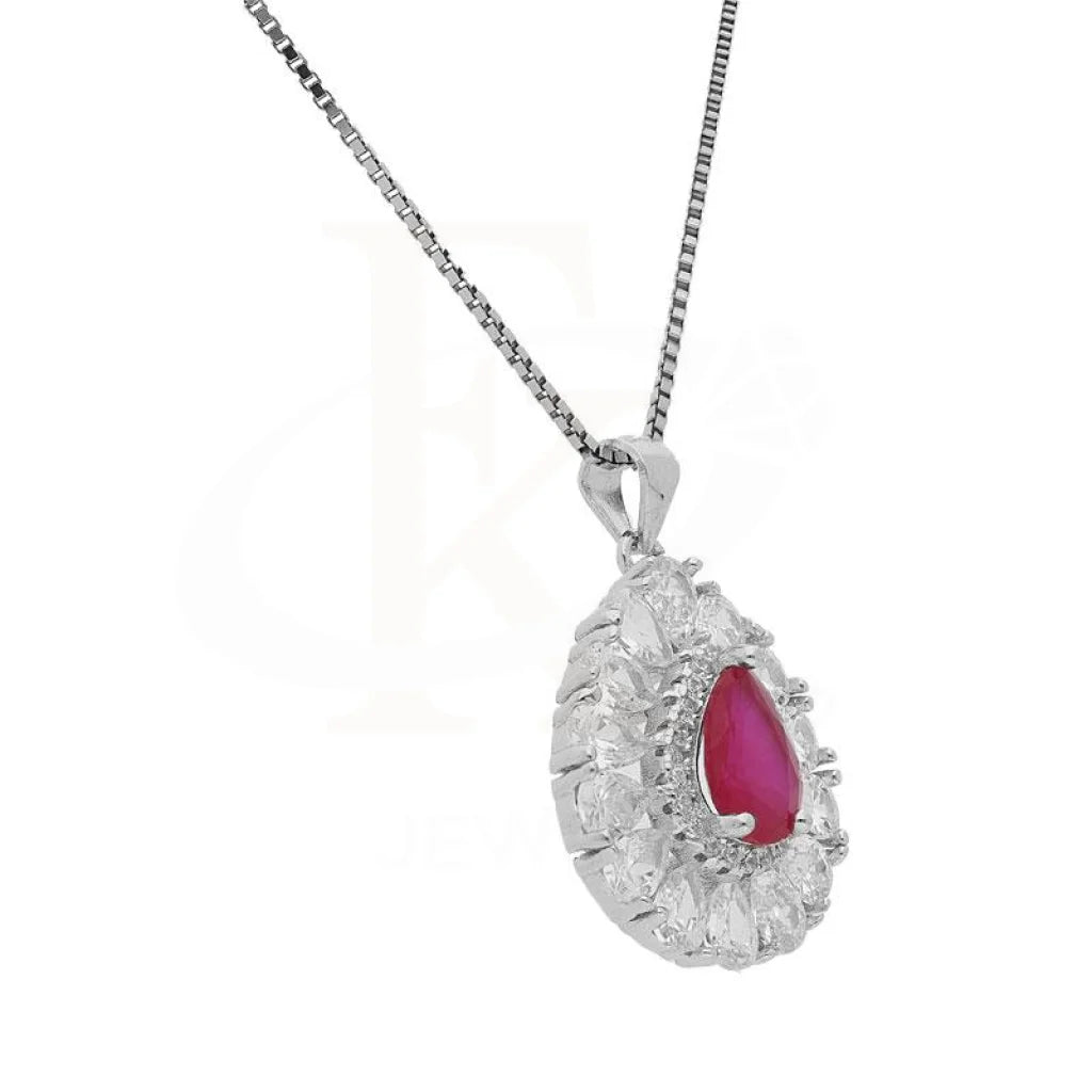 Italian Silver 925 Pear Drop Pendant Set (Necklace Earrings And Ring) - Fkjnklst1940 Sets