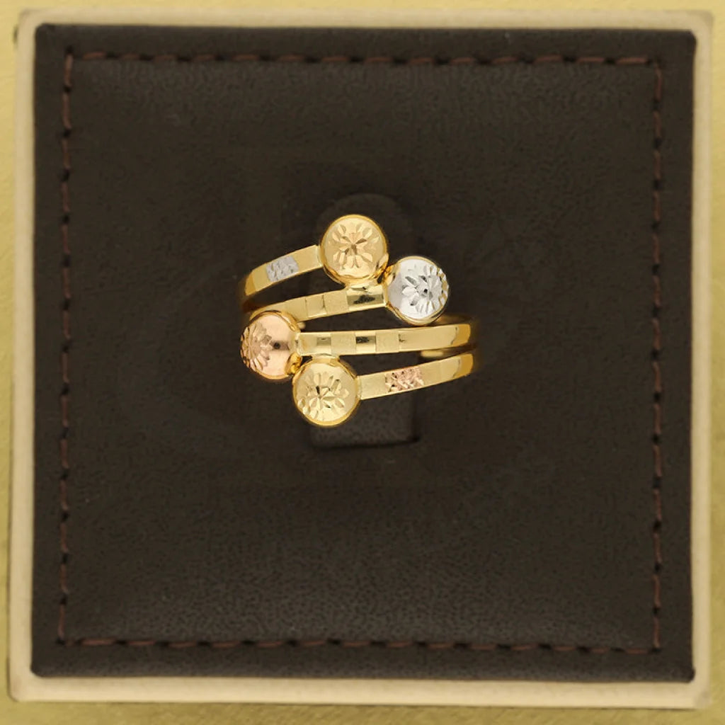 Tri Tone Gold Ring 18Kt - Fkjrn18K5238 Rings