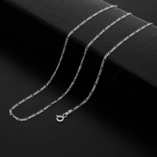 Sterling Silver 925 Figaro Chain - FKJCNSL9771