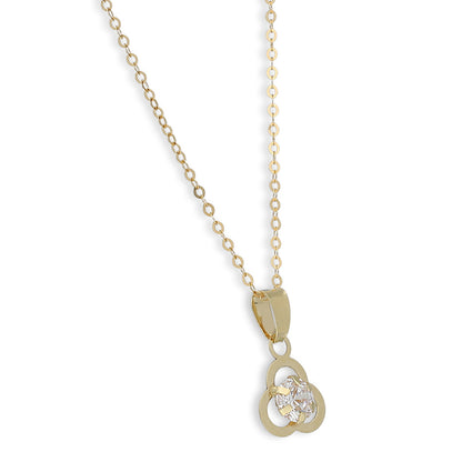 Gold Necklace (Chain with Solitaire Pendant) 18KT - FKJNKL18K8840