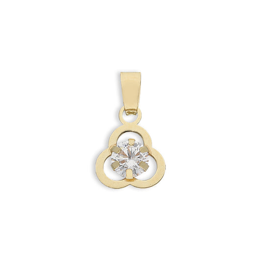 Gold Solitaire Pendant 18 KT - FKJPND18K8840