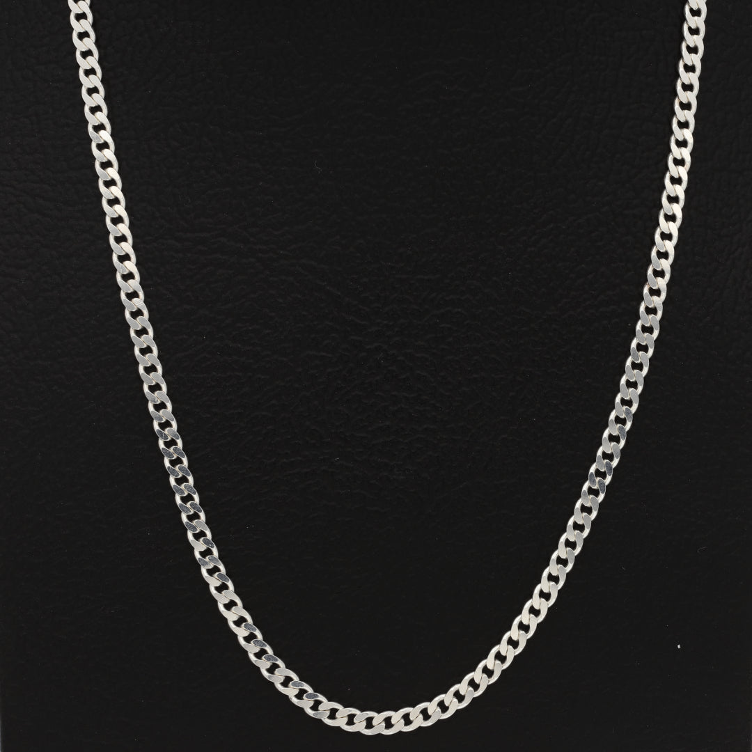 Sterling Silver 925 24 Inches Curb Chains - FKJCNSL9506